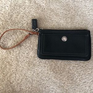 Coach black wristlet